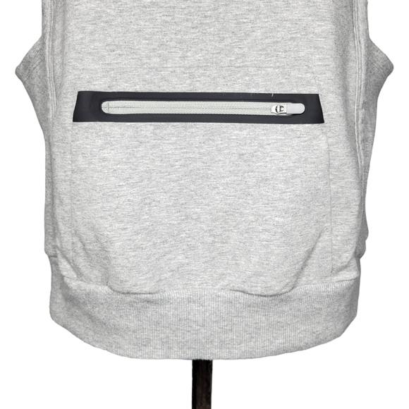 Zella Bounce Back Funnel Neck Sleeveless Athletic Vest Women's Size S Gray - Picture 3 of 9